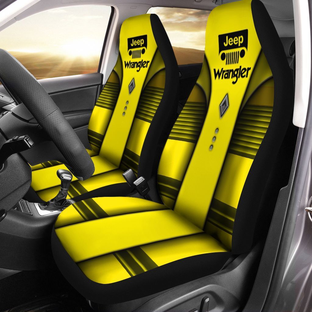 Jeep Wrangler Lph Car Seat Cover Set Of 2 Ver 2 Yellow