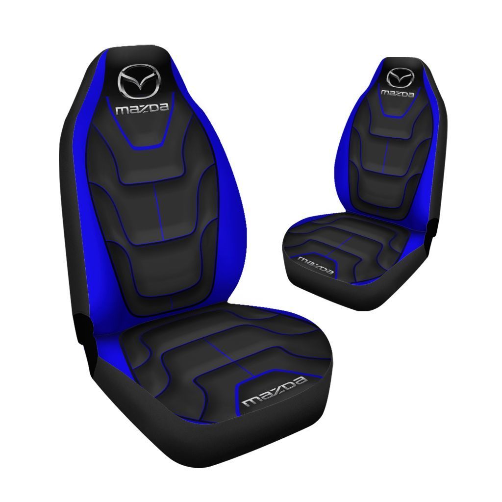 Mazda Car Seat Cover Set Of 2 Ver 1 Blue Teepoem Ltd