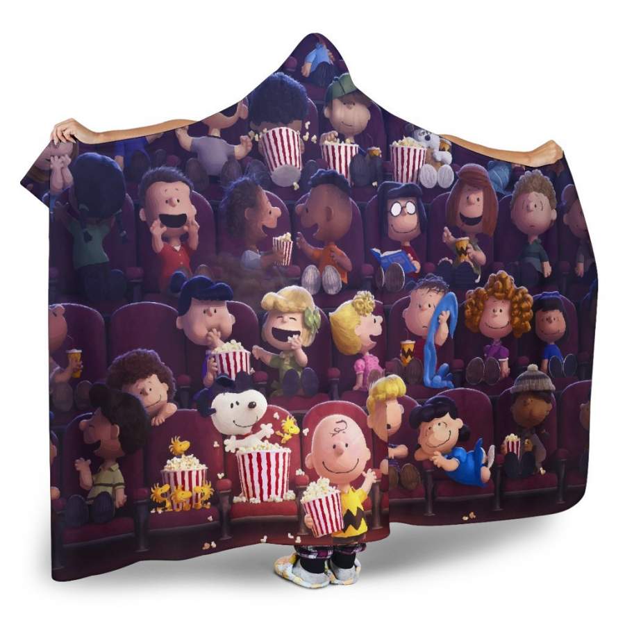 Snoopy Theater Hooded Blanket Christmas Gift Ideas Emprintstop