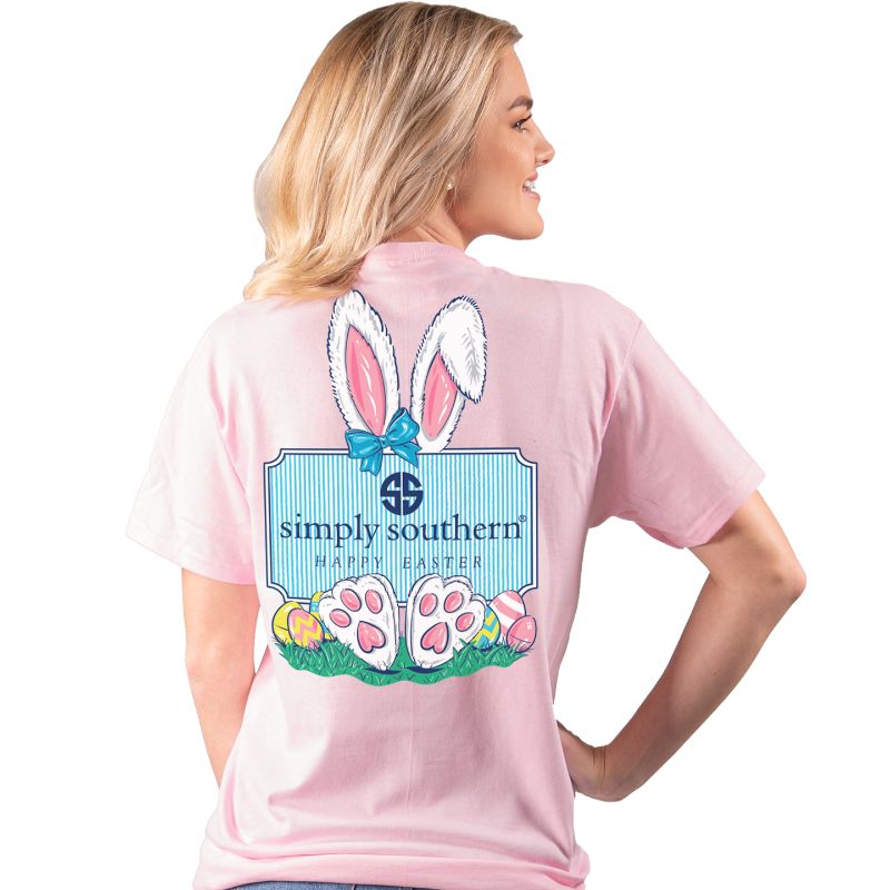Simply Southern Preppy Happy Easter Bunny Logo T Shirt Podoshirt