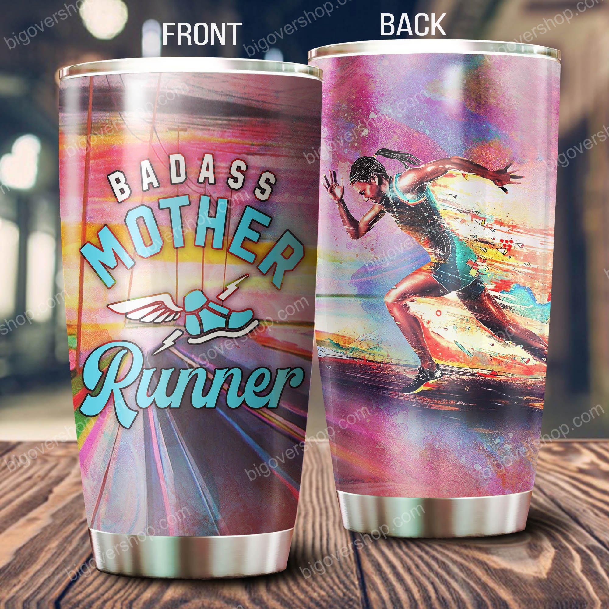 Badass Mother Runner Tumbler Zeleton Store