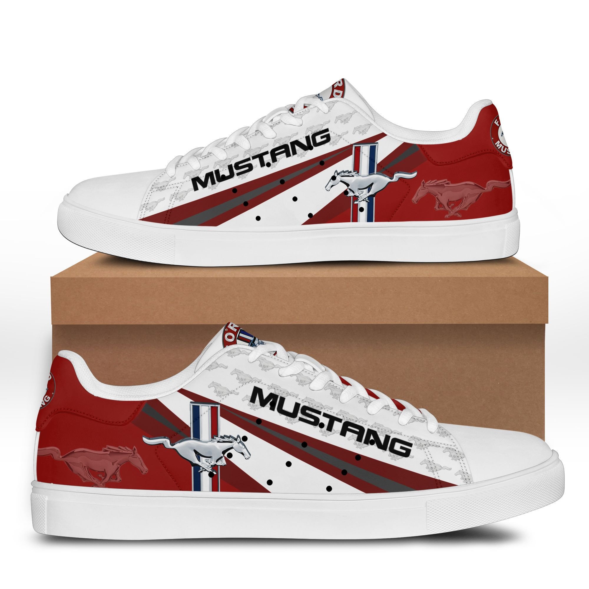 Ford Mustang Sneaker Shoes Ver 3 Red Klasern Store