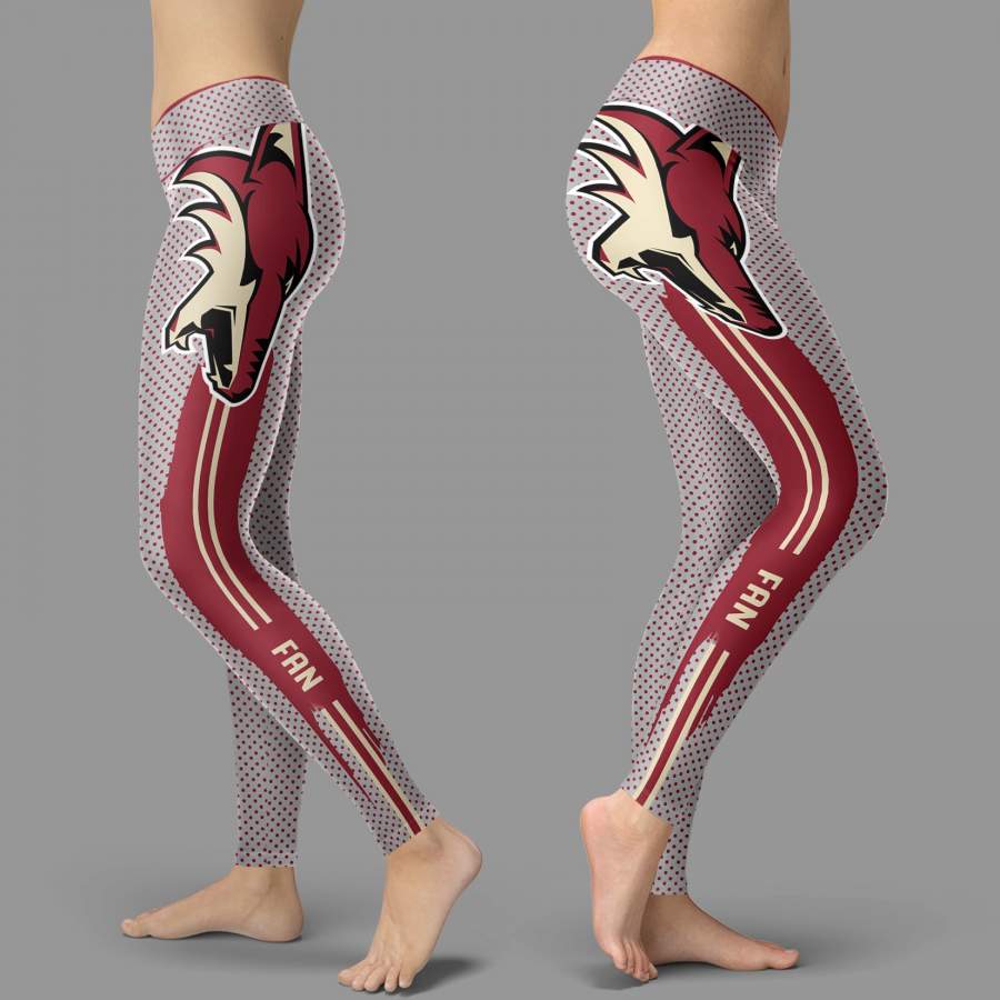 Charming Lovely Little Dots Along Body Arizona Coyotes Leggings