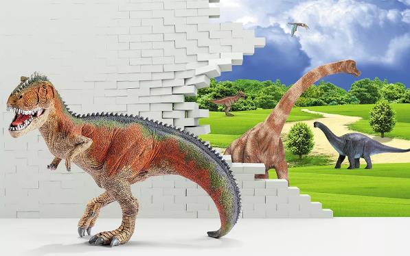 3D Jurassic Dinosaur Wall Mural Wallpaper 907