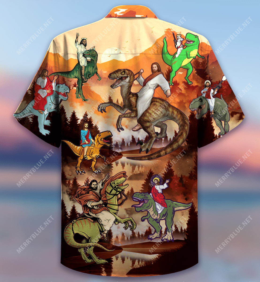 I Hate It When Jesus Ride A Dinosaur Hawaii Shirt Ha99835