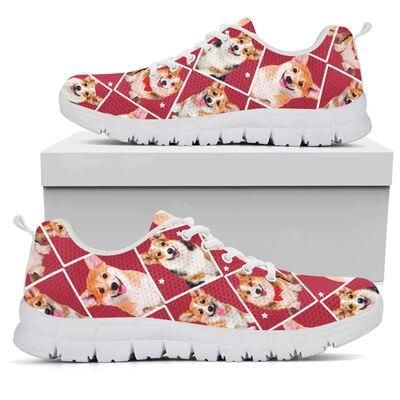 Corgi Cross Sneakers Shoes For Women, Shoes For Men Sneaker Custom Shoes