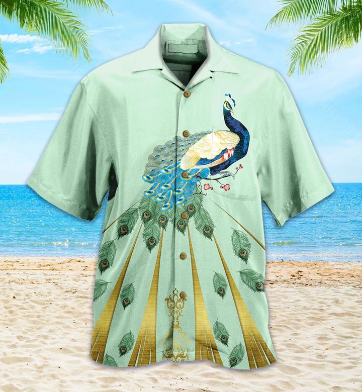 Cute Peacock Green Hawaii Shirt Ha53916