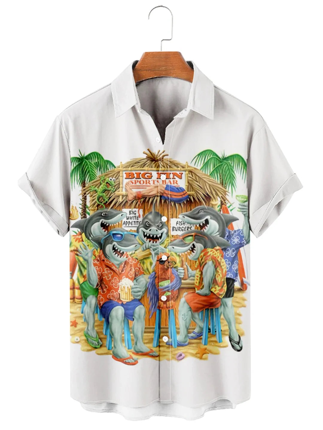 Waybackapparel Sharks 3D Hawaiian Shirt