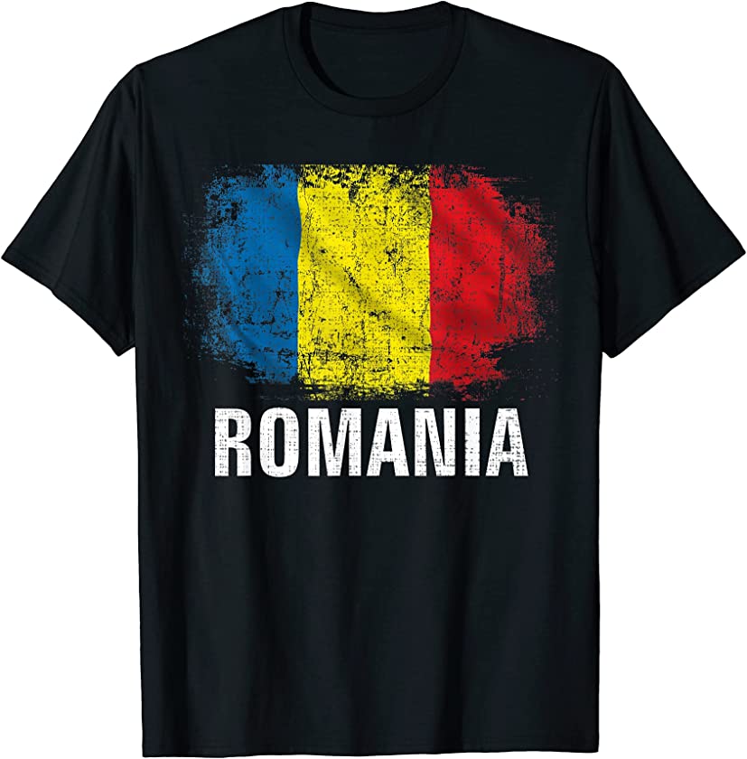 Vintage Romania Flag For Romanian Gift T-Shirt