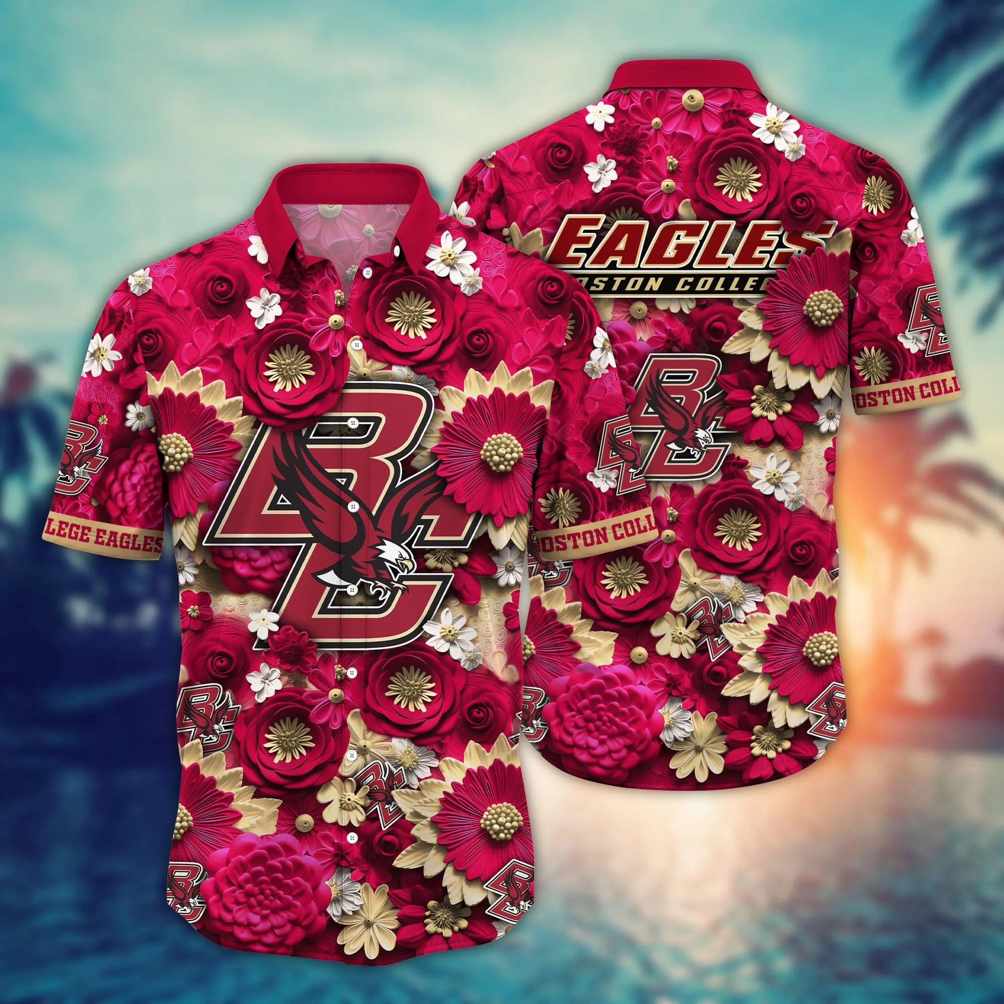 Boston College Eagles NCCA Hawaiian Shirt Trending For This Summer Customize Shirt Any Team