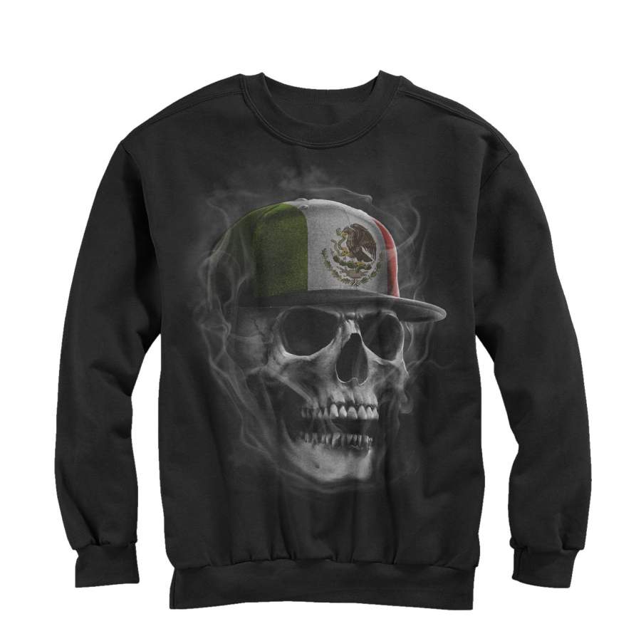 Aztlan Men’s Smoke Skull  Sweatshirt Black