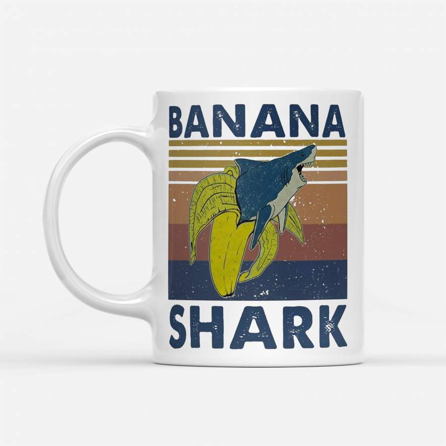 Banana Shark Vintage – White Mug