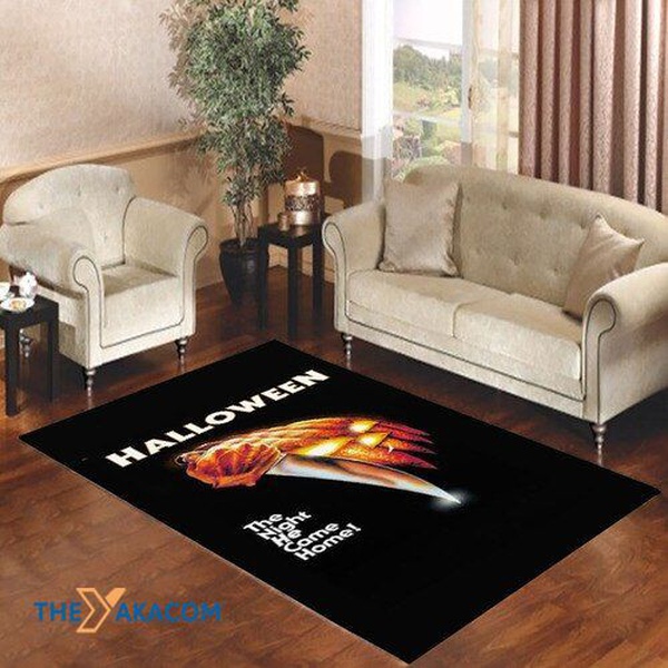 The Night He Come Home Happy Halloween Rectangle Area Rug Floor Decor