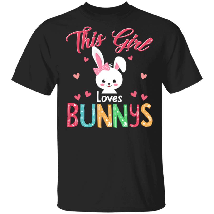 This Girl Loves Bunnys Cute Bunny Jungle Safari Animal T-Shirt