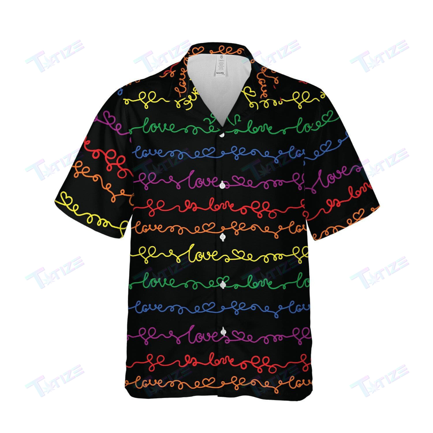 Lgbt Gay Pride Love Pattern Unisex Hawaii Shirts All Over Printed Hawaii Shirt Size S Ha21627