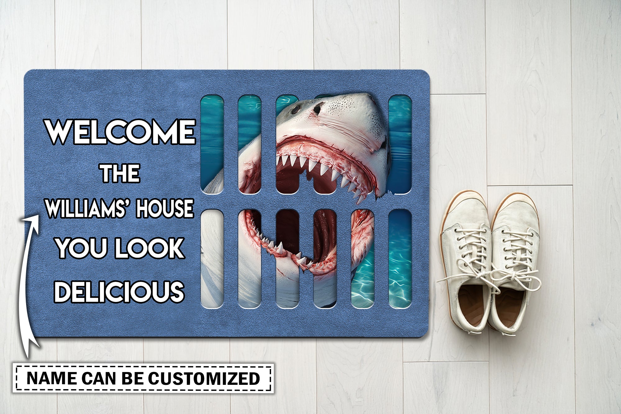 Shark Doormat – Personalized Name 3D – Tt99-216