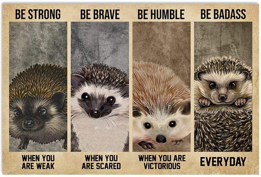 Be Strong When You Are Weak Hedgehog Lover – Best Idea Gift , Gift For Home Decor, Gift For Family – Horizontal Canvas Matte Canvas Wall Art