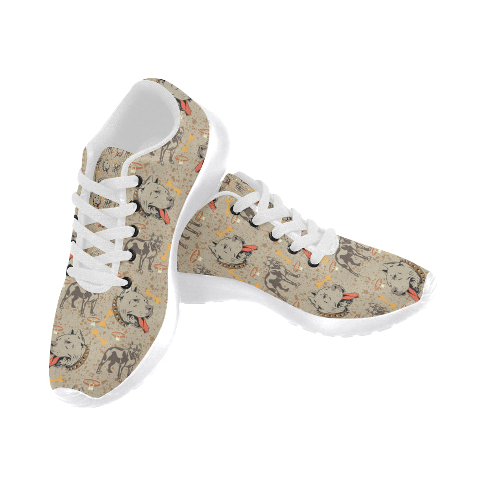 Pitbull Pattern White Sneakers for Men