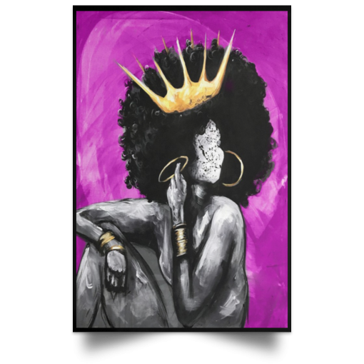 Naturally Queen Vi Pink Poster Poster Art Design