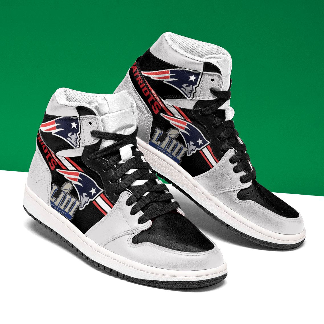 New England Patriots Custom Jordan Sneakers Shoes New England Patriots Sport Team Shoes