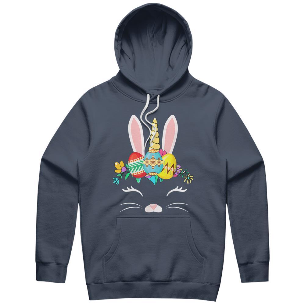 Bunny Unicorn Happy Easter Day 2021 Color Eggs Gifts Hoodie