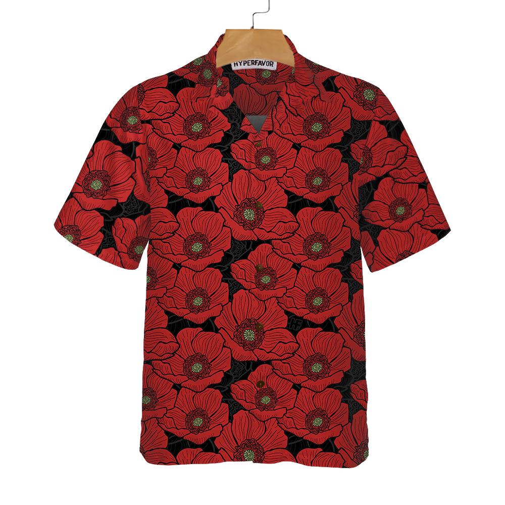 Red Poppies Lest We Forget Hawaii Proud Veteran Meaningful Gift For Day Ha18044