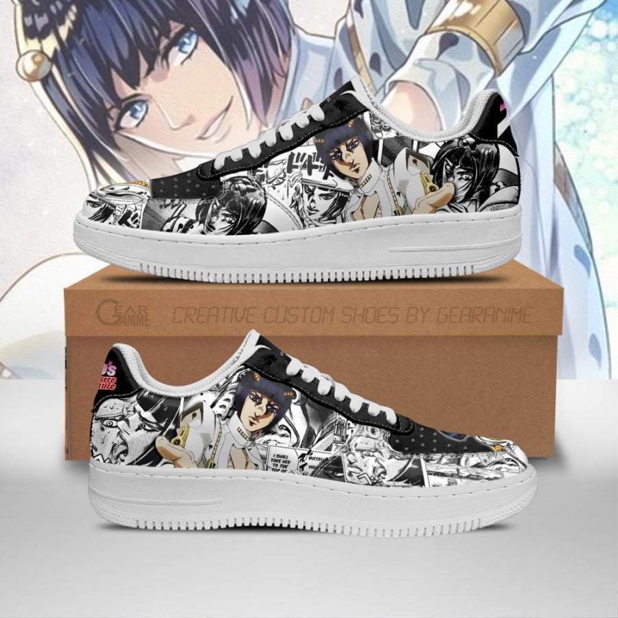 Bruno Bucciarati Air Sneakers Manga Style JoJo’s Anime Shoes Fan Gift PT06