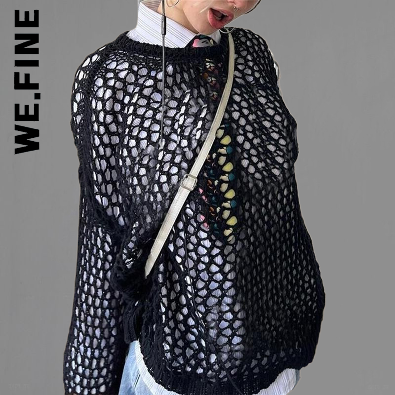 We.Fine Knitted Women Sweater New Simple Girl Sexy Women’s Sweater Jumper Basic Women’s Jumper 2022 Soft Cheap Female Woman alx