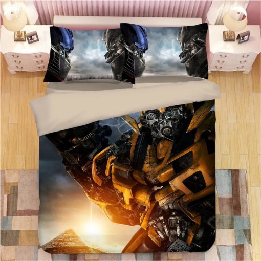 Transformers Bumblebee 6 Duvet Cover Pillowcase Home Decor 3D Bedding Set 9356