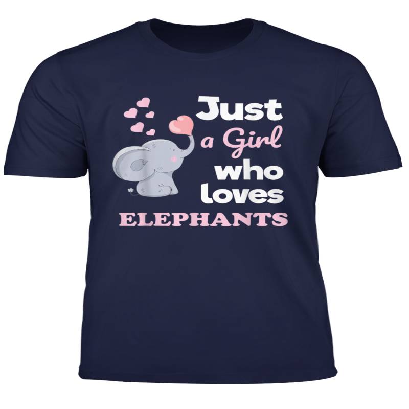 Girls Elephant T Shirt Gift Just A Girl Who Loves Elephants