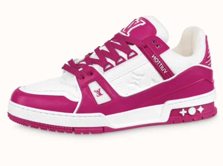 Louis Vuitton Trainer Low White Fuchsia 601905