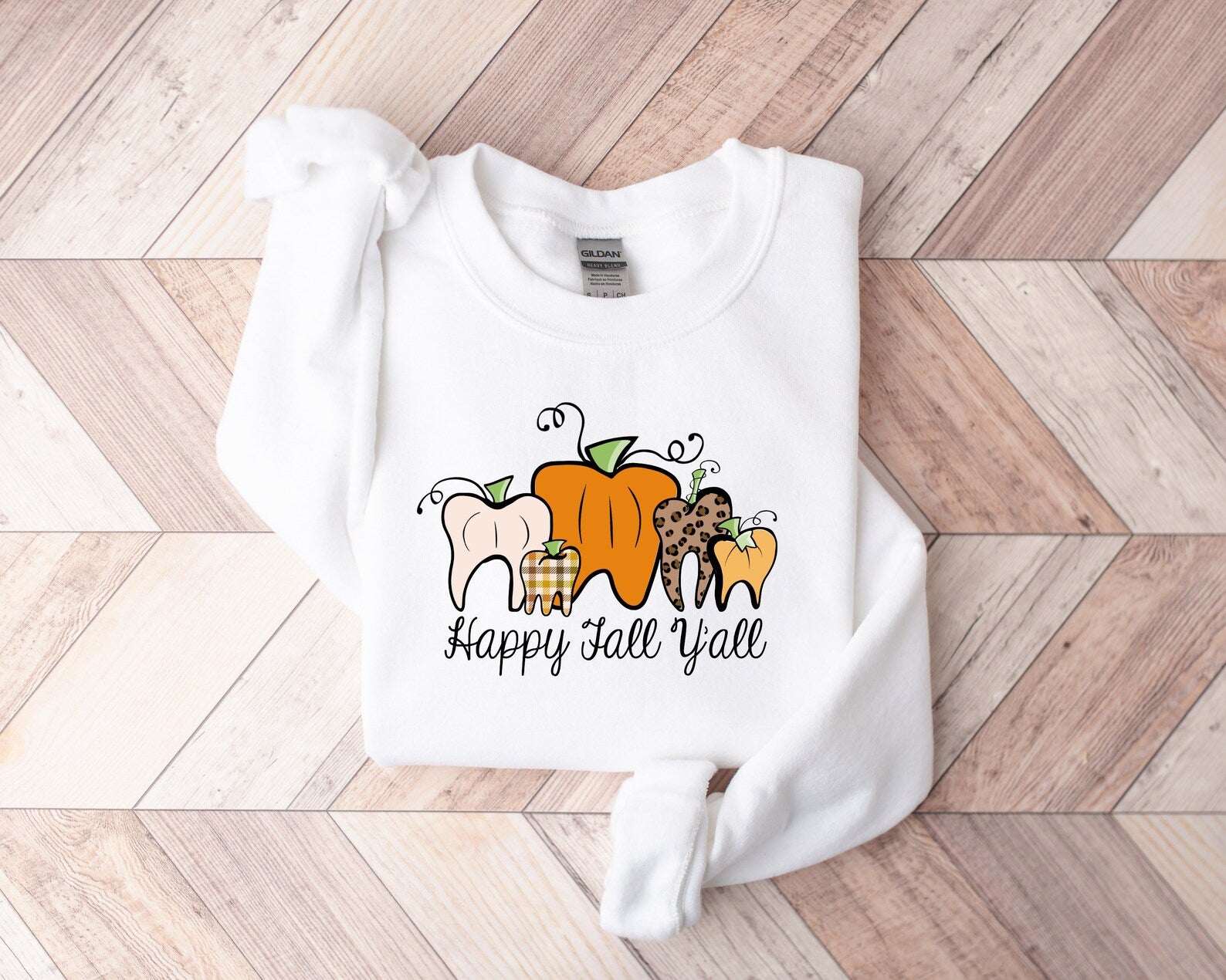 Happy Fall Y’All Sweatshirt Halloween 2D Crewneck Sweatshirt All Over Print Sweatshirt For Women Sweatshirt For Men Sws3592