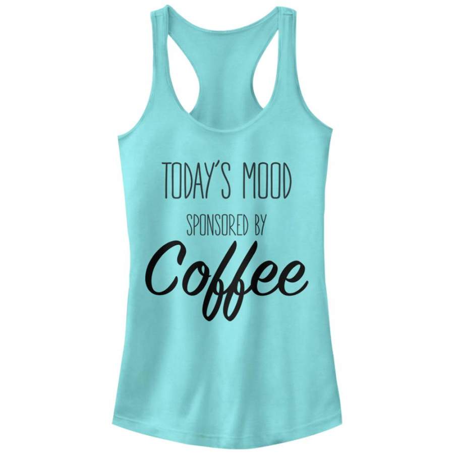 CHIN UP Junior’s Mood Sponsored by Coffee  Racerback Tank Cancun