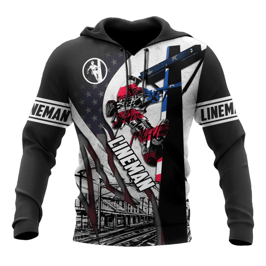 All Over Printed Lineman Hoodie AM102019-MEI