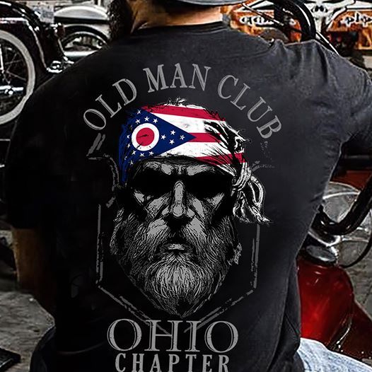 Mens old man club ohio chapter T Shirt Hoodie Sweater L98