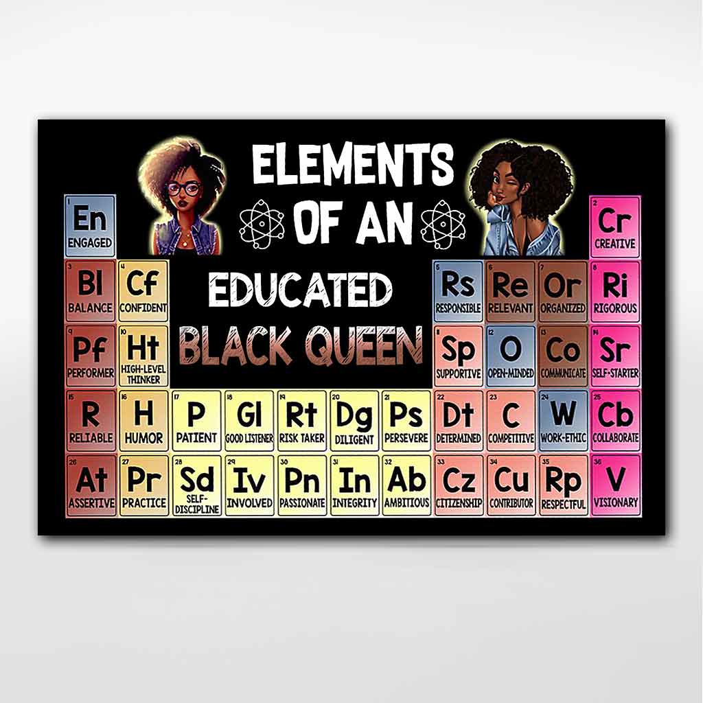 Elements Of An Educated Black Queen  – African American Poster 062021