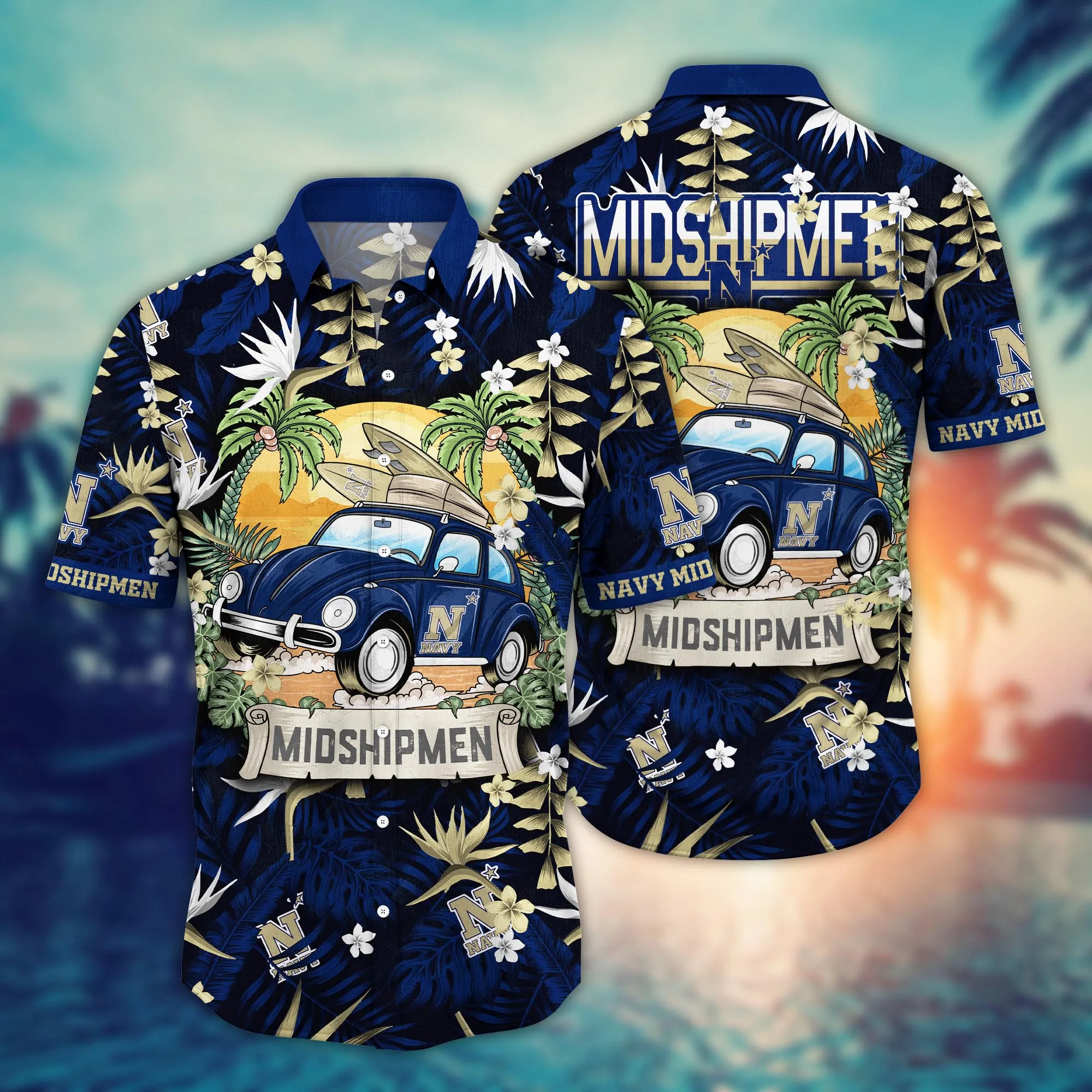 Navy Midshipmen NCAA Hawaiian Shirt Junetime Aloha Shirt