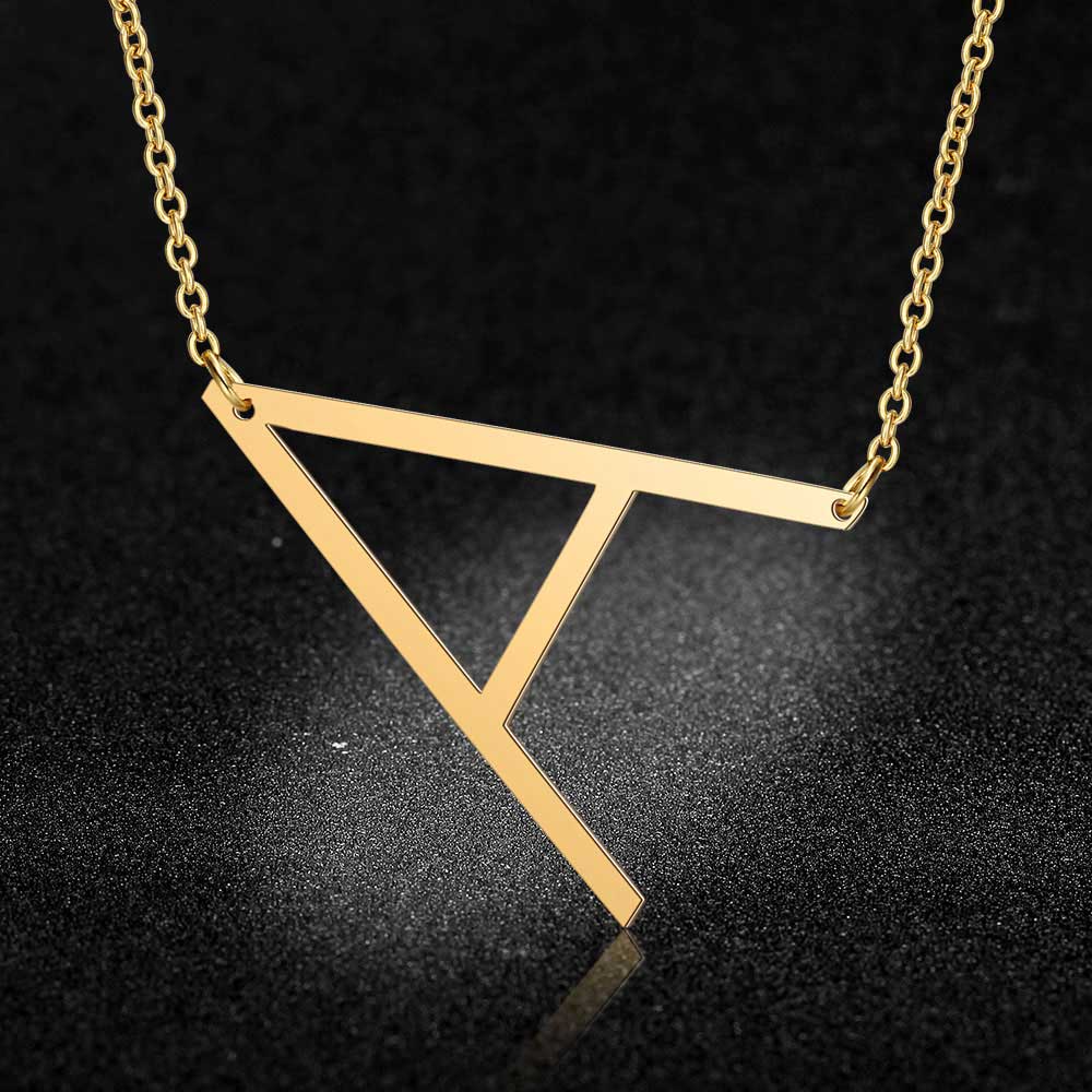 26pcs/set A-Z 26 Letters Women Fashion Initial Necklace Wholesale 100% Stainless Steel Letter Necklaces Jewelry alx