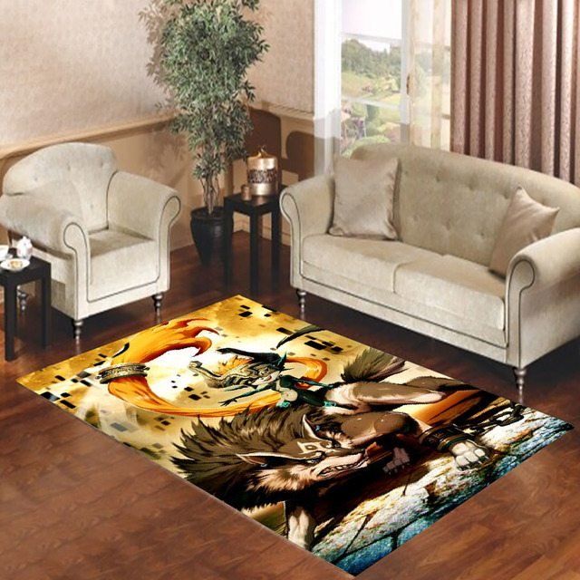 Zelda And Wolf Twilight Princess Area Rugs Living Room Carpet FN261239 Local Brands Floor Decor