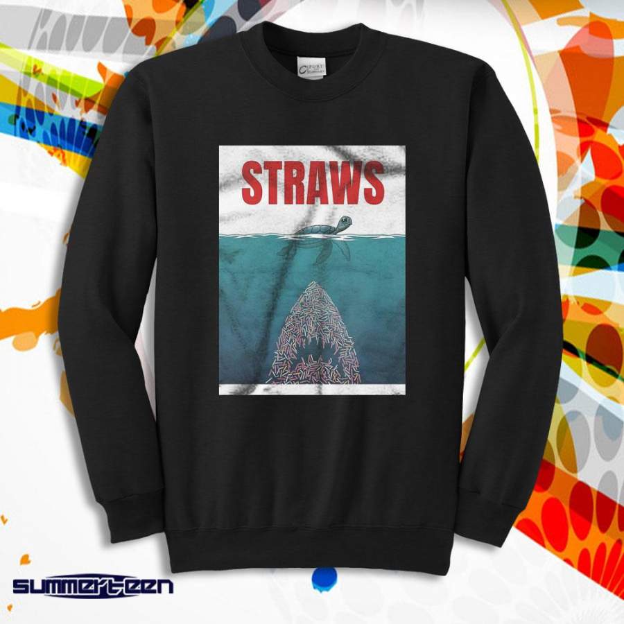 Straws shark Men’s Sweatshirt