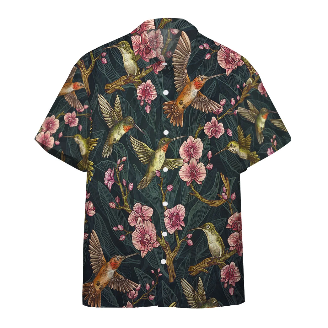 Amazing Hummingbirds Floral Aloha Hawaii Shirts For Men Women Ha14438