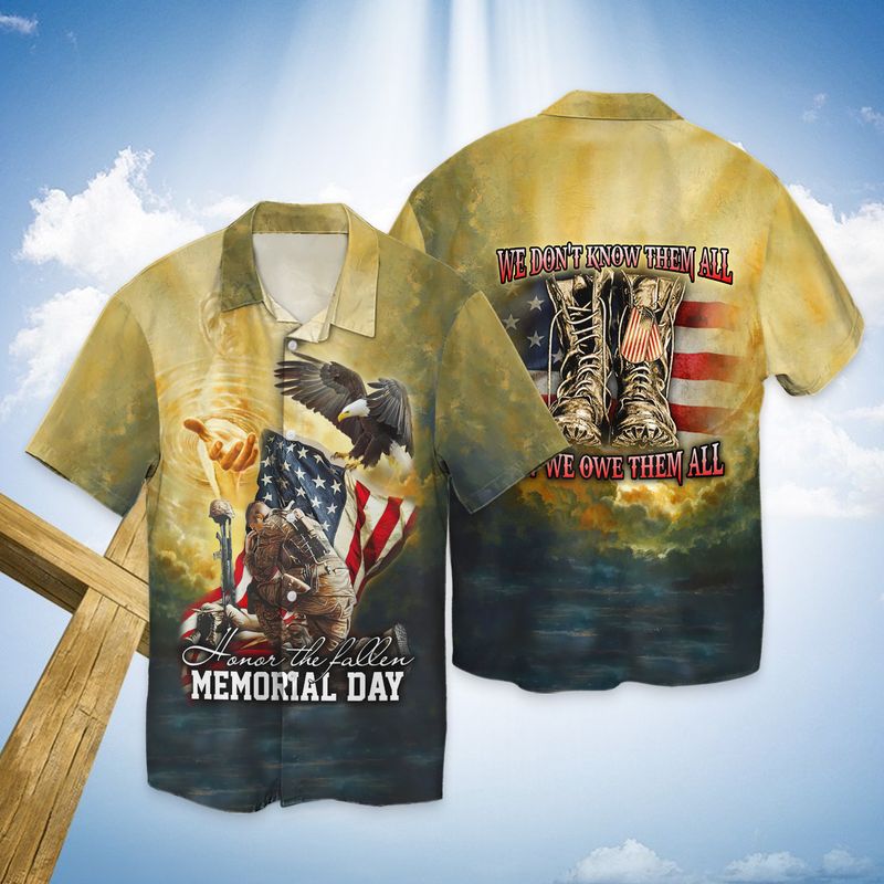 U.S Veteran Honor The Fallen 3D Full Print Hawaiian Shirt