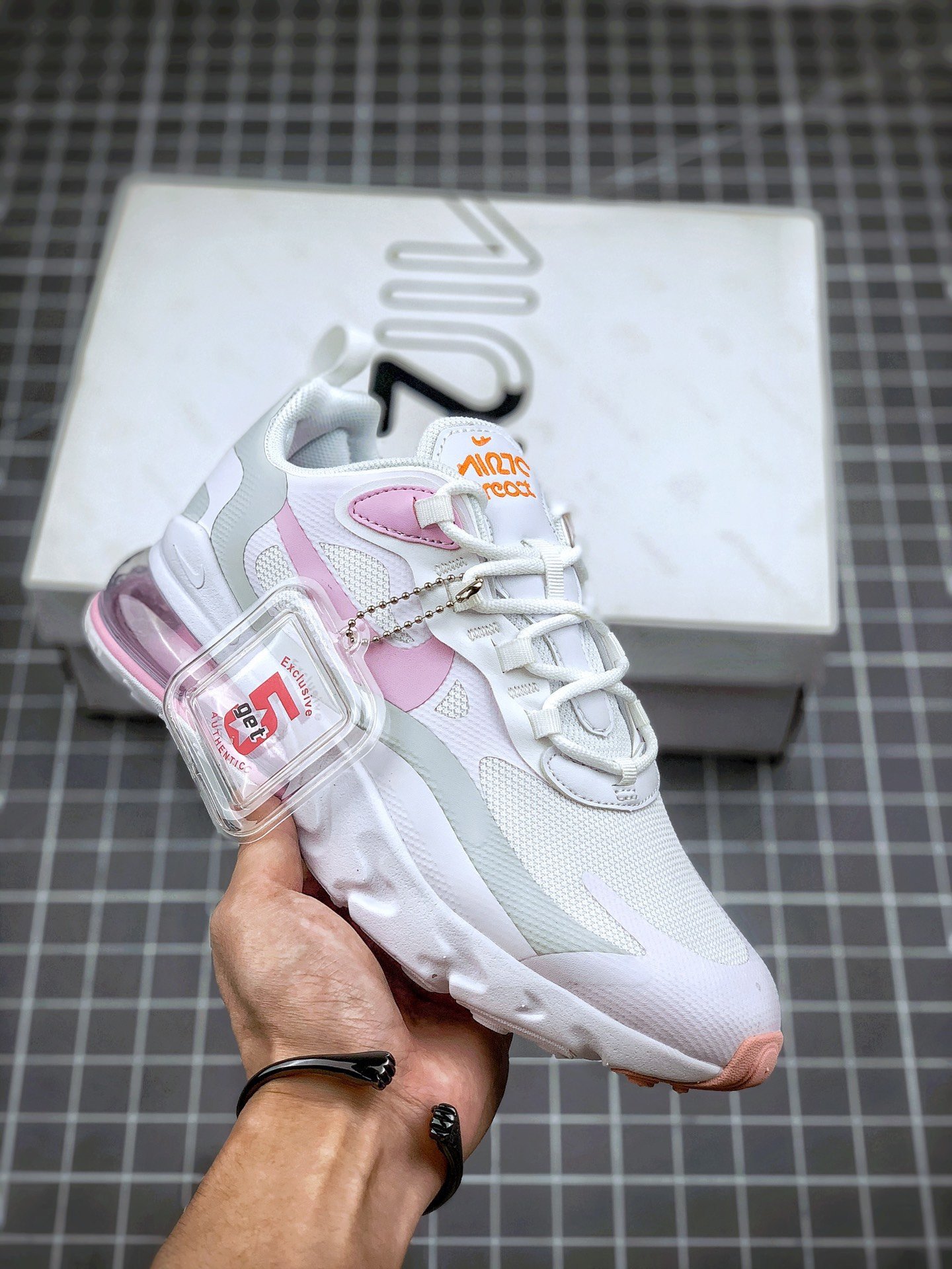 Nike Air Max 270 React WhiteVast GreyPink CZ0372-101 5339755