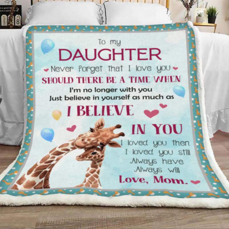 Giraffe Daughter Sherpa Blanket JR2101 78O58