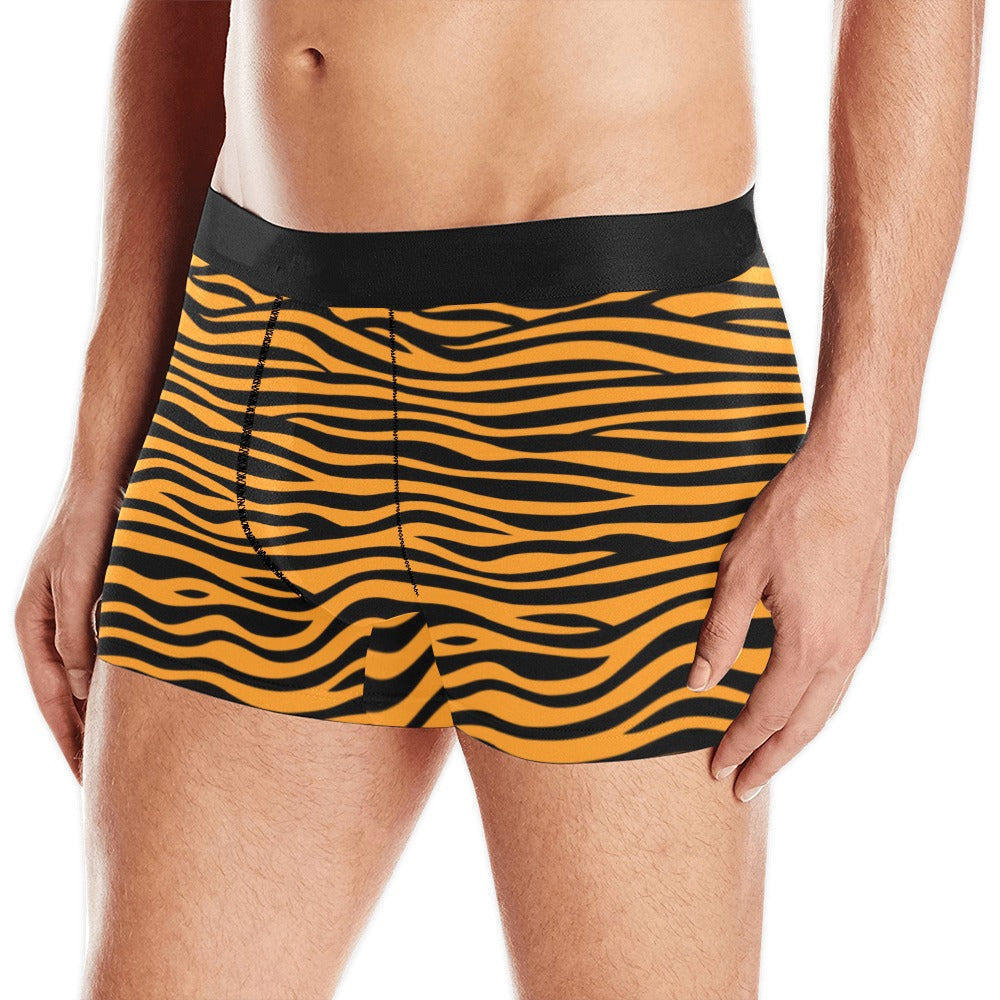 Bengal Tigers Skin Print Pattern Background Men’S All Over Print Boxer Briefs Men’S Underwear