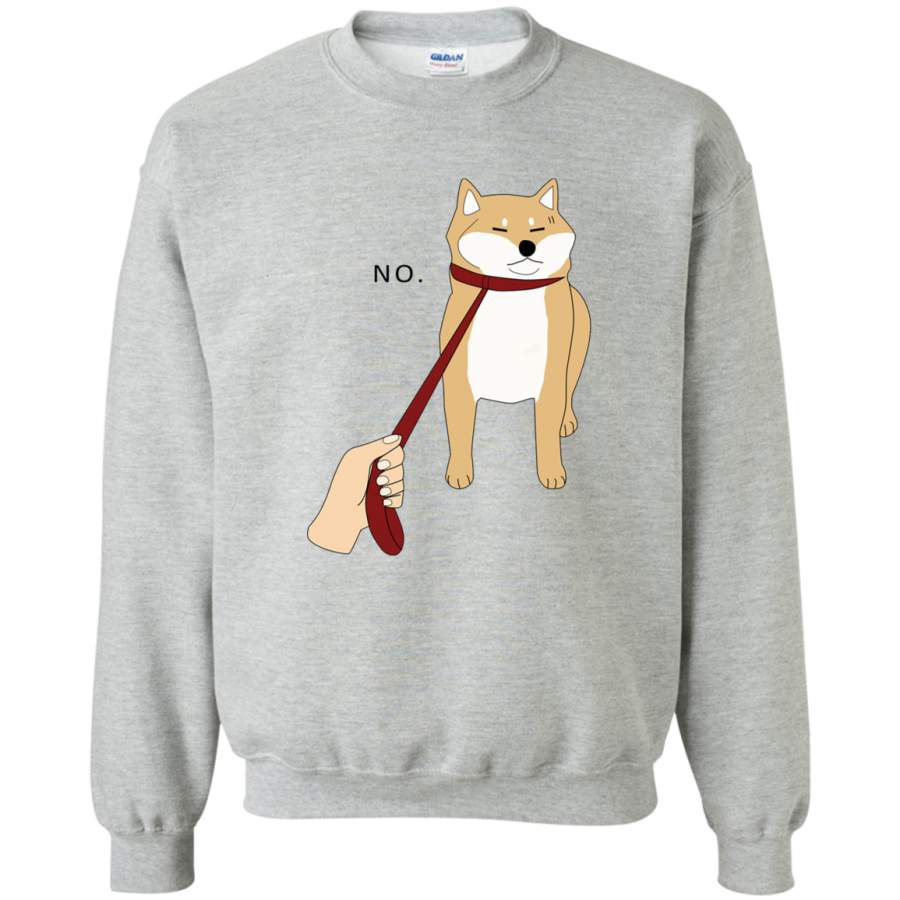 AGR Shiba Inu No Crewneck Pullover Sweatshirt