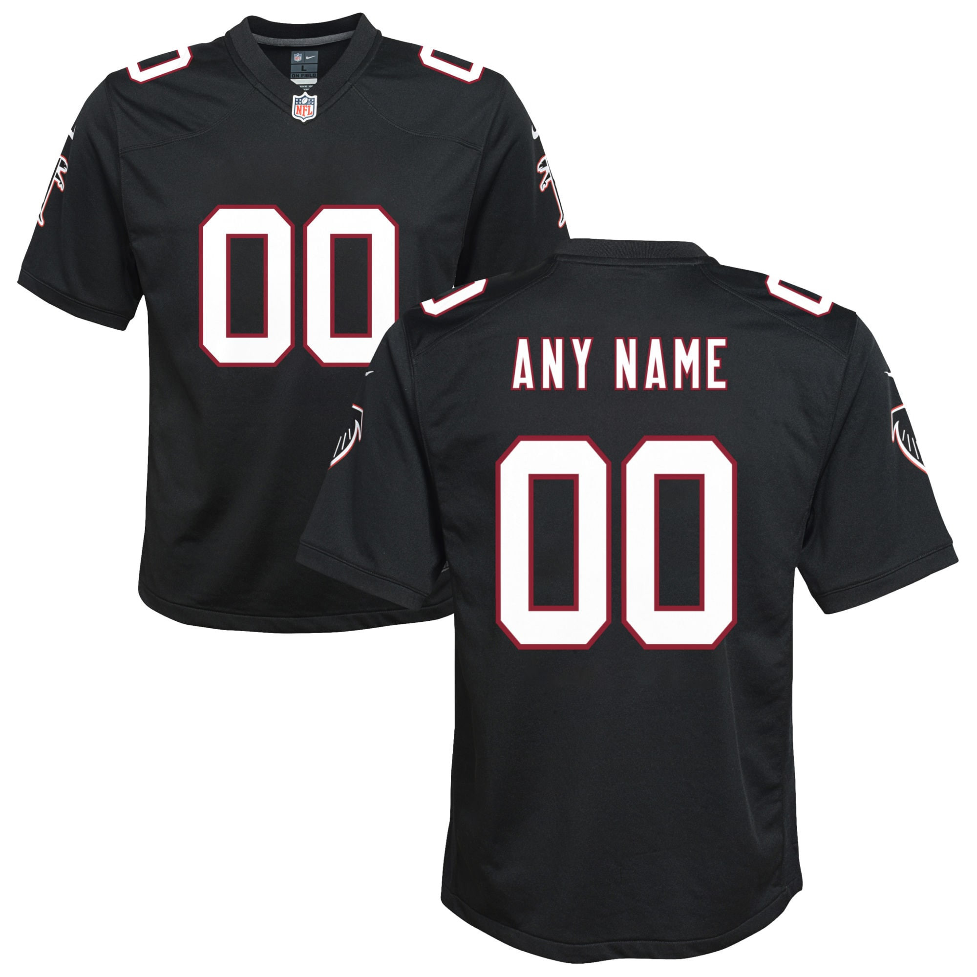 Atlanta Falcons Throwback Custom Game Jersey – Black Custom Jerseys NFL