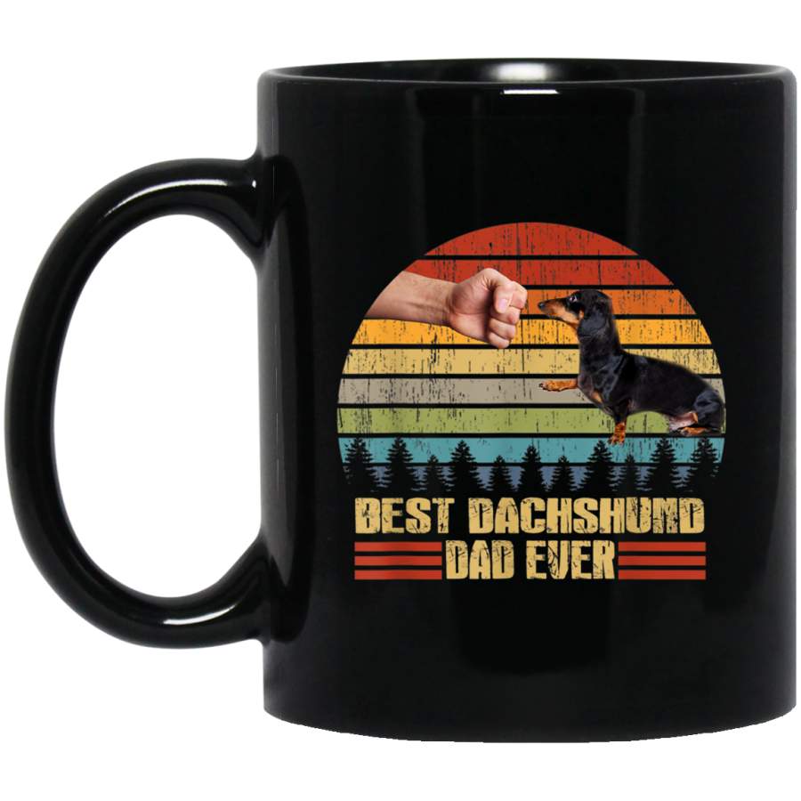 Vintage Best Dachshund Dad Ever Dog Dad Father day Mug