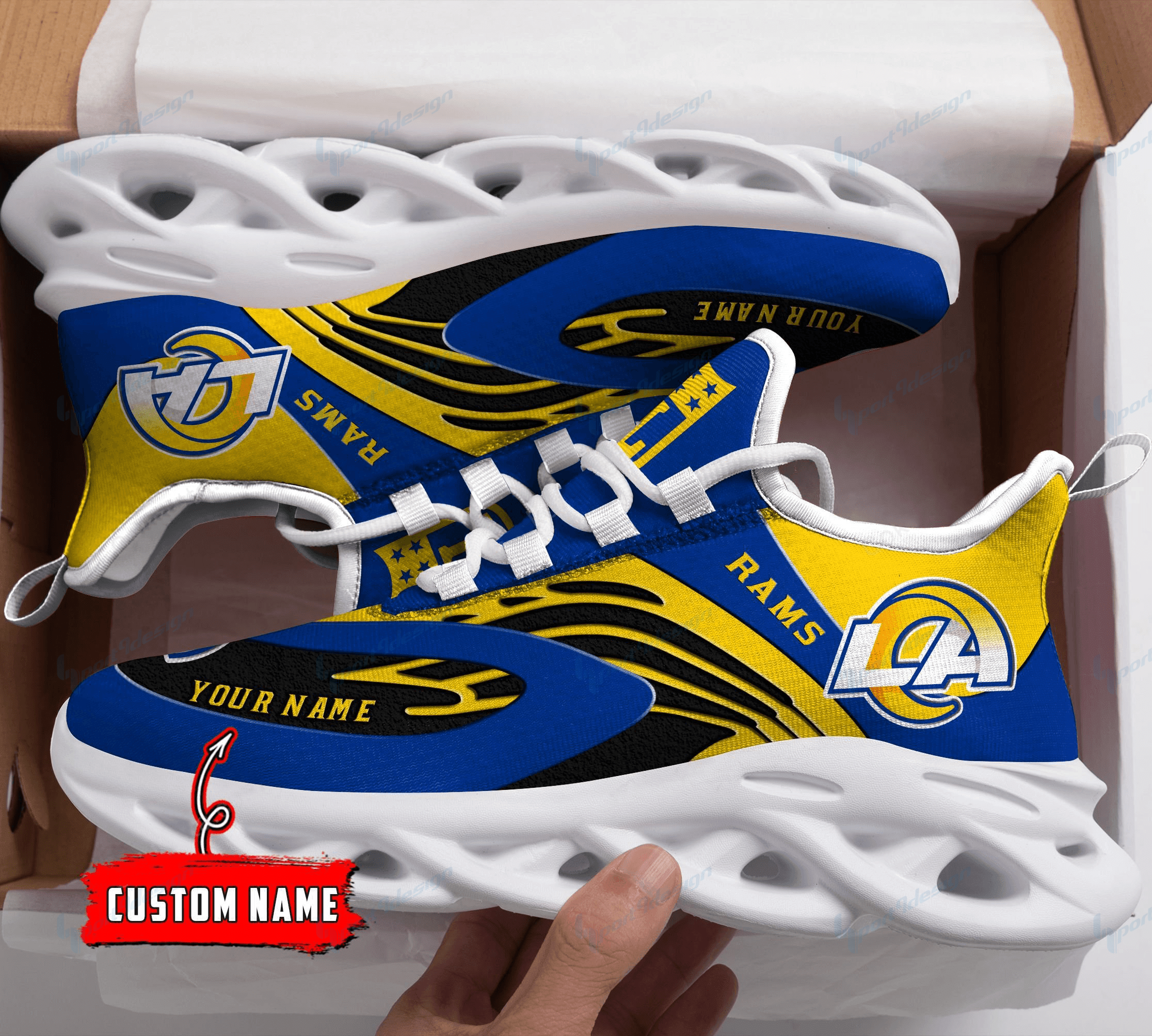 Los Angeles Rams Yezy Running Sneakers 865