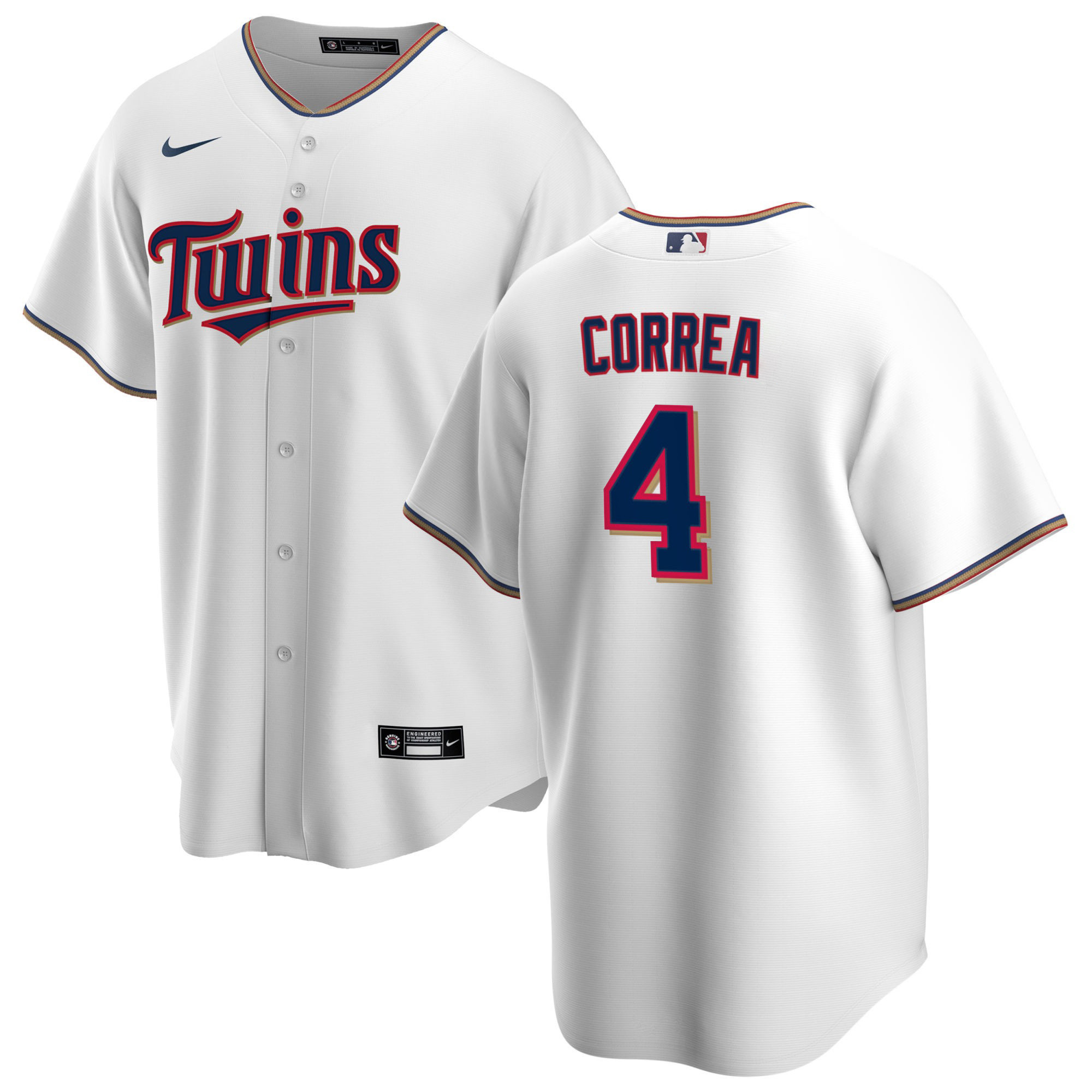 Carlos Correa 4 Minnesota Twins Home Jersey – White Jersey